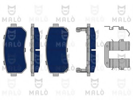 Комплект тормозных колодок, дисковый тормоз MALÒ 1050211