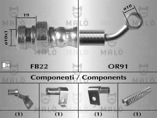 Тормозной шланг MALÒ 80507