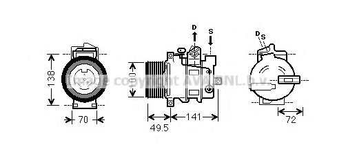 Компрессор, кондиционер PRASCO MSK476