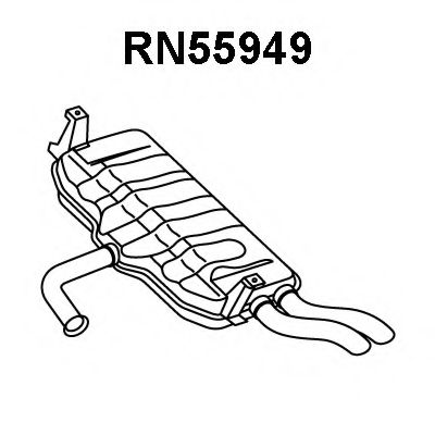 Глушитель выхлопных газов конечный VENEPORTE RN55949