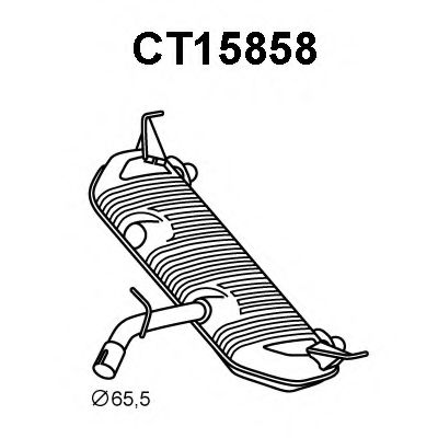 Глушитель выхлопных газов конечный VENEPORTE CT15858