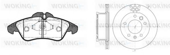 Комплект тормозов, дисковый тормозной механизм WOKING 84783.01