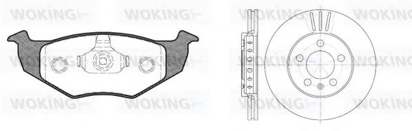 Комплект тормозов, дисковый тормозной механизм WOKING 87093.06