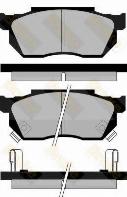 Комплект тормозных колодок, дисковый тормоз Brake ENGINEERING PA396