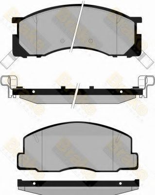 Комплект тормозных колодок, дисковый тормоз Brake ENGINEERING PA846