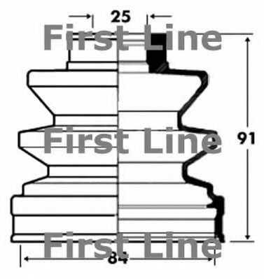 Пыльник, приводной вал FIRST LINE FCB2828