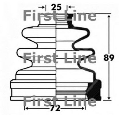 Пыльник, приводной вал FIRST LINE FCB2835
