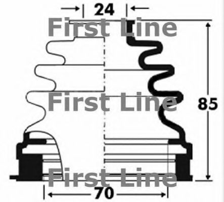 Пыльник, приводной вал FIRST LINE FCB2881