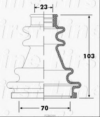 Пыльник, приводной вал FIRST LINE FCB6304