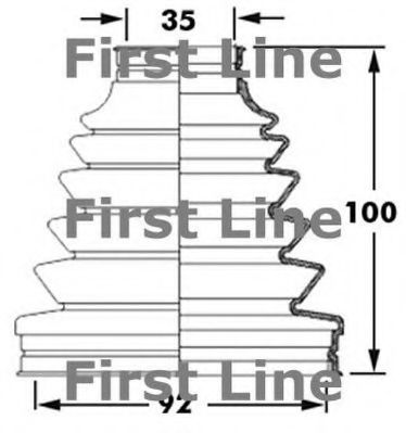Пыльник, приводной вал FIRST LINE FCB2384