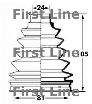 Пыльник, приводной вал FIRST LINE FCB6058