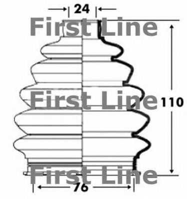 Пыльник, приводной вал FIRST LINE FCB6081
