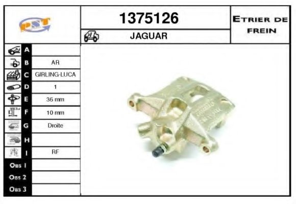 Тормозной суппорт SNRA 1375126