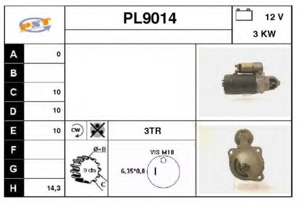Стартер SNRA PL9014