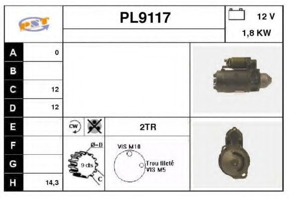 Стартер SNRA PL9117