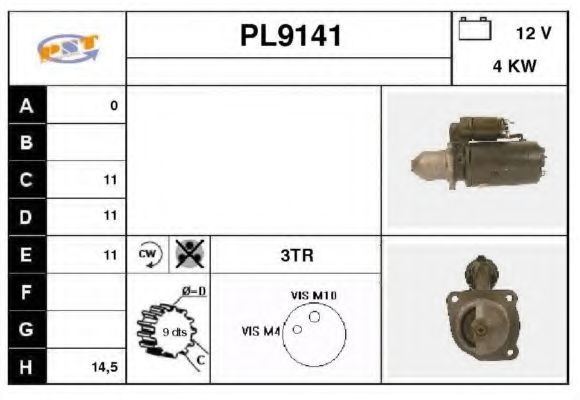 Стартер SNRA PL9141