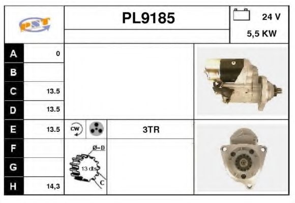 Стартер SNRA PL9185