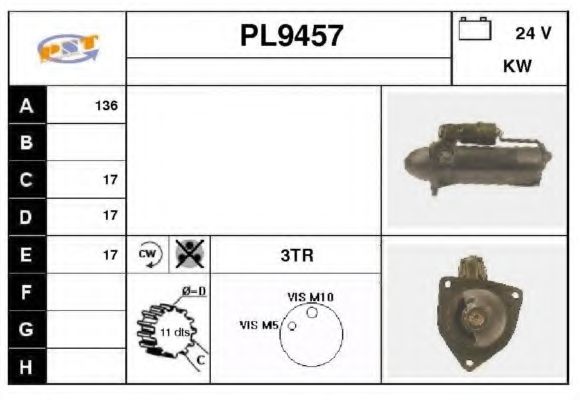Стартер SNRA PL9457