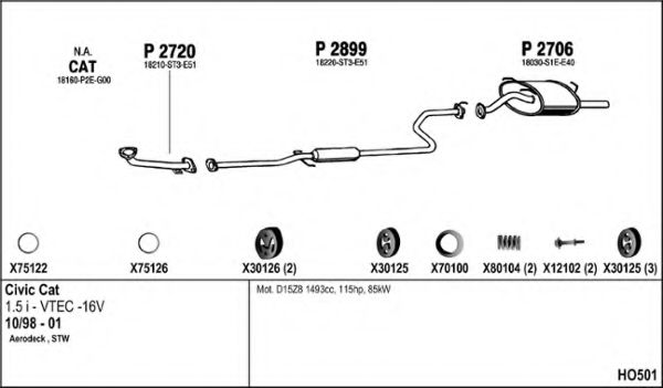Система выпуска ОГ FENNO HO501