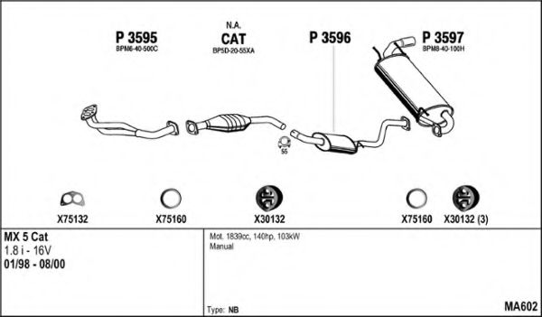 Система выпуска ОГ FENNO MA602