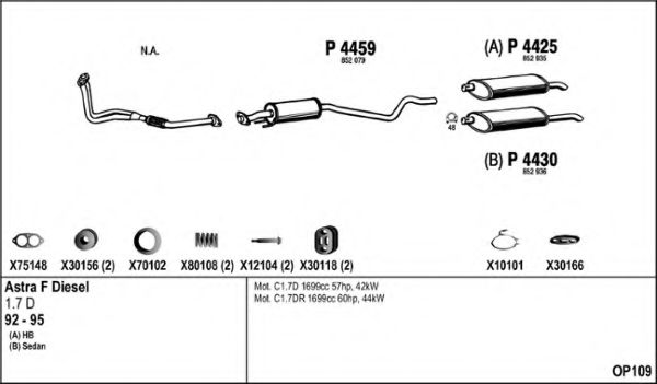 Система выпуска ОГ FENNO OP109