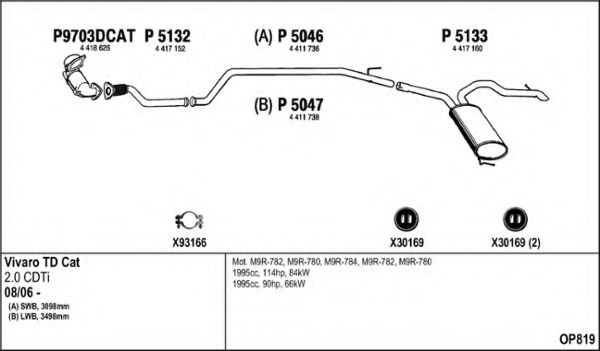 Система выпуска ОГ FENNO OP819