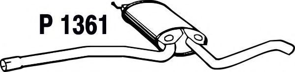 Средний глушитель выхлопных газов FENNO 1361