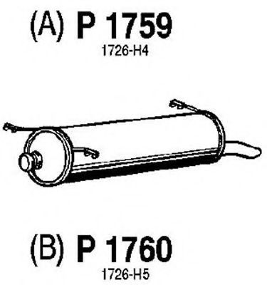 Глушитель выхлопных газов конечный FENNO P1759