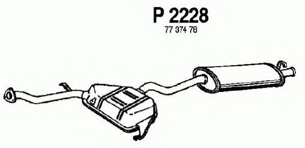 Глушитель выхлопных газов конечный FENNO P2228