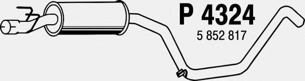 Средний глушитель выхлопных газов FENNO P4324