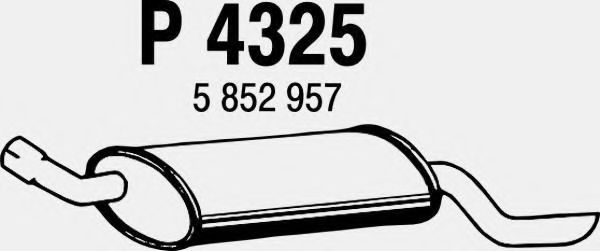 Глушитель выхлопных газов конечный FENNO P4325
