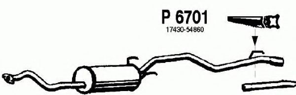 Средний глушитель выхлопных газов FENNO P6701