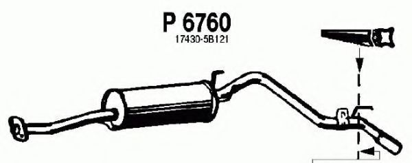 Глушитель выхлопных газов конечный FENNO P6760