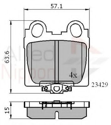 Комплект тормозных колодок, дисковый тормоз COMLINE ADB3836