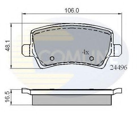 Комплект тормозных колодок, дисковый тормоз REMSA 1236