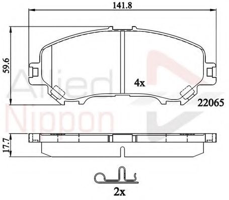 Комплект тормозных колодок, дисковый тормоз COMLINE ADB32278