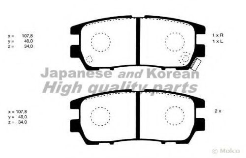 Комплект тормозных колодок, дисковый тормоз ASHUKI C016-05