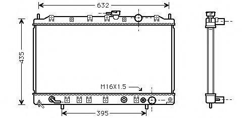 Радиатор, охлаждение двигателя ASHUKI C557-21