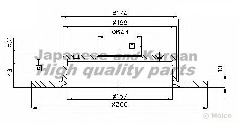 Тормозной диск ASHUKI H039-05