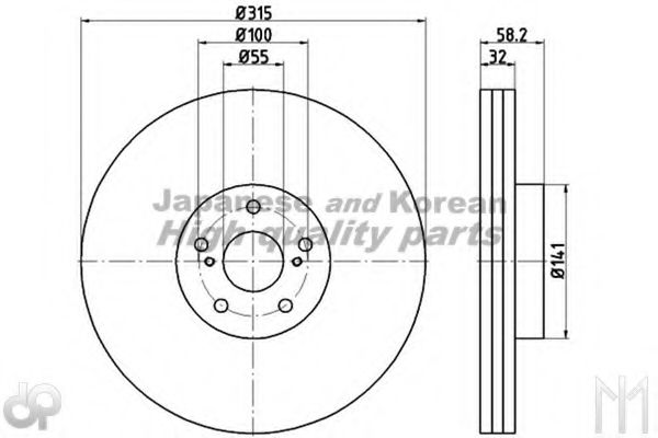 Тормозной диск ASHUKI T603-11HD