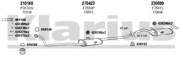 Система выпуска ОГ KLARIUS 630428E