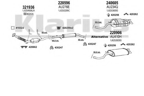 Система выпуска ОГ KLARIUS 930975E