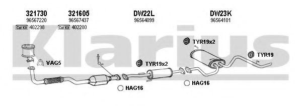 Система выпуска ОГ KLARIUS 310021U