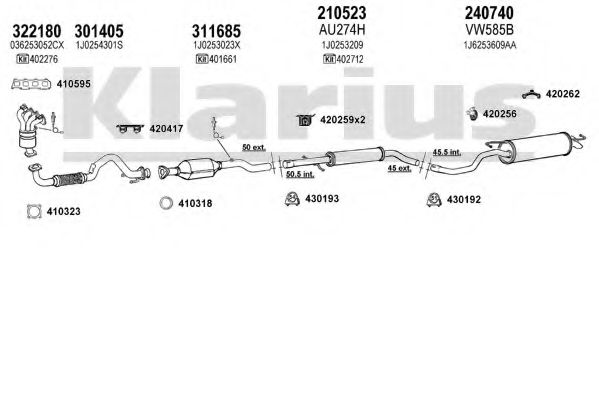Система выпуска ОГ KLARIUS 931221E