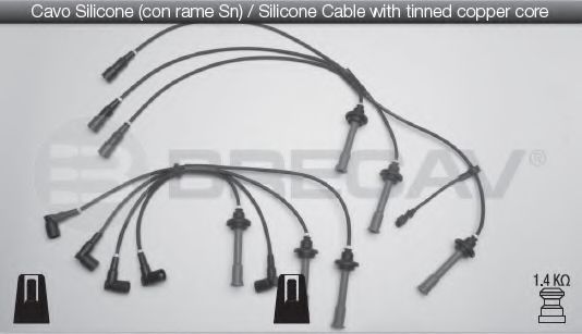 Комплект проводов зажигания BRECAV 01933