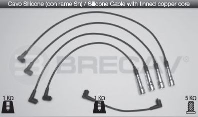 Комплект проводов зажигания BRECAV 30501
