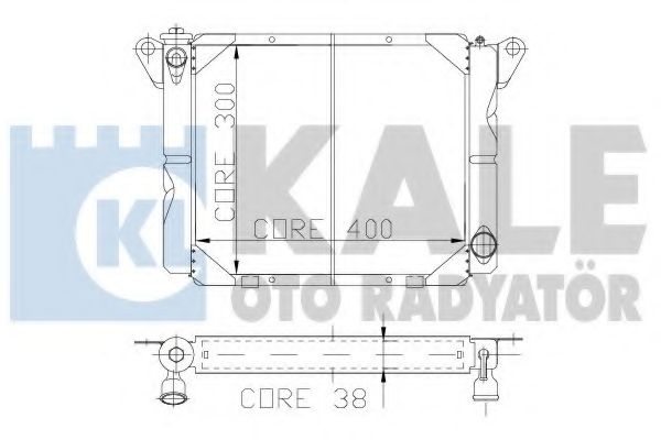 Радиатор, охлаждение двигателя AURADIA 100237