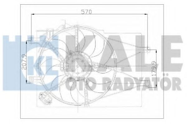 Вентилятор, охлаждение двигателя KALE OTO RADYATÖR 161220