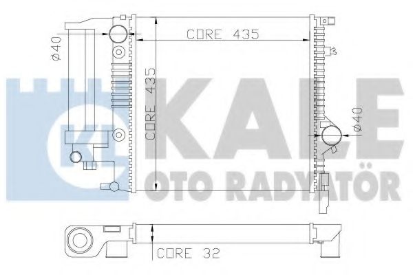 Радиатор, охлаждение двигателя KALE OTO RADYATÖR 349100