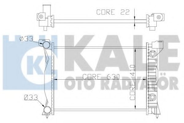 Радиатор, охлаждение двигателя KALE OTO RADYATÖR 352900
